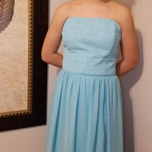 Turquoise sheer dress